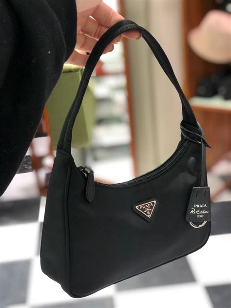 prada re edition nylon mini bag|Black Re.